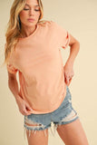 Aemi + Co Exposed Seam round Neck Short Sleeve T-Shirt