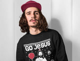 Jesus Birthday Funny Holiday Xmas Long Sleeve Sweatshirt for Men Women Ugly Christmas Sweater Style
